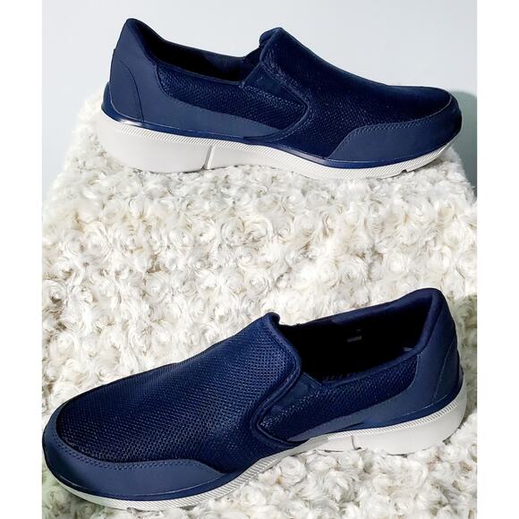 Skechers New Navy Blue SlipIn Sneaker Mens Size 10 Dadcore Cabincore - Picture 9 of 10